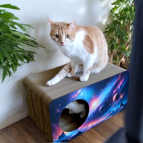 drapak kosmos, drapak dla kota kosmos, przestrzeń kosmiczna, prom kosmiczny dla kota, Drapak XL Kosmos