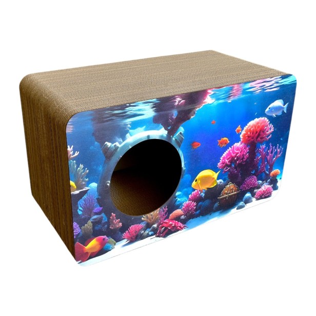 akwarium dla kota, drapak aqua, aqua, drapak dla kota z rybkami, jak ryba w wodzie, kot akwairum, drapak xxl aqua