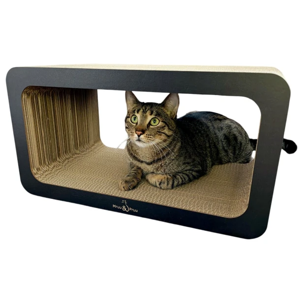 Drapak Prostokąt XL Czarny, mruupruu drapak, tani drapak, prostokąt średni, prostokąt drapak