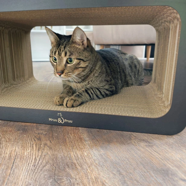 Drapak Prostokąt XL Czarny, mruupruu drapak, tani drapak, prostokąt średni, prostokąt drapak