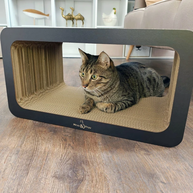 Drapak Prostokąt XL Czarny, mruupruu drapak, tani drapak, prostokąt średni, prostokąt drapak