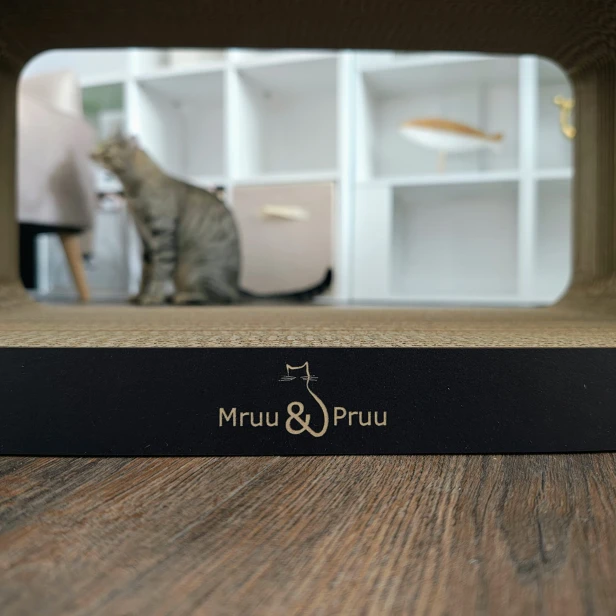 Drapak Prostokąt XL Czarny, mruupruu drapak, tani drapak, prostokąt średni, prostokąt drapak