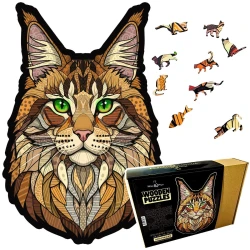 Wooden Puzzle Forest Cat