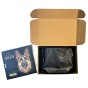 Complete set of wooden puzzles German Shepherd - assembled picture, box, and special pieces.