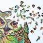 owl puzzle, attractive gift packaging for wooden puzzles, wooden owl puzzle, green owl