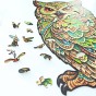 owl puzzle, attractive gift packaging for wooden puzzles, wooden owl puzzle, green owl