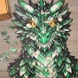 dragon puzzle, wooden dragon puzzle, gift box for puzzle, elegant puzzle packaging,
