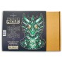 dragon puzzle, wooden dragon puzzle, gift box for puzzle, elegant puzzle packaging,