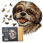 cute dog, shih tzu dog, Maltese dog, dog puzzle, wooden dog puzzle