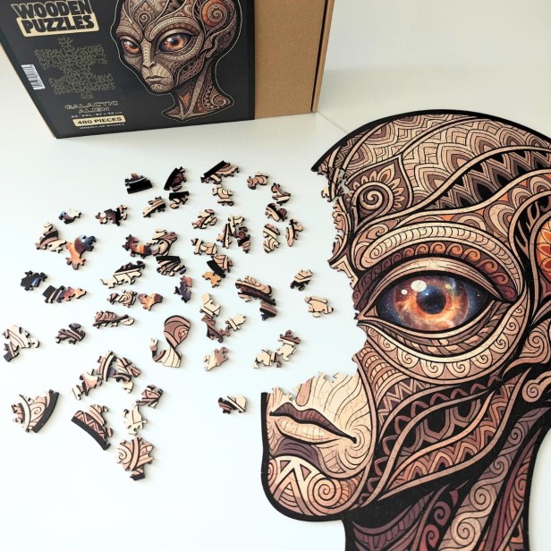 wooden UFO jigsaw puzzles, UFO jigsaw puzzles, alien jigsaw puzzles, jigsaw puzzles featuring irregularly shaped UFOs