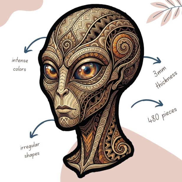 wooden UFO jigsaw puzzles, UFO jigsaw puzzles, alien jigsaw puzzles, jigsaw puzzles featuring irregularly shaped UFOs