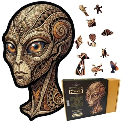 Wooden Jigsaw Puzzle Galactic Alien