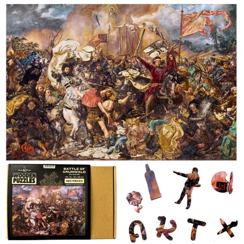 Battle of Grunwald jigsaw puzzle, wooden jigsaw puzzle depicting the Battle of Grunwald, Jan Matejko jigsaw puzzle
