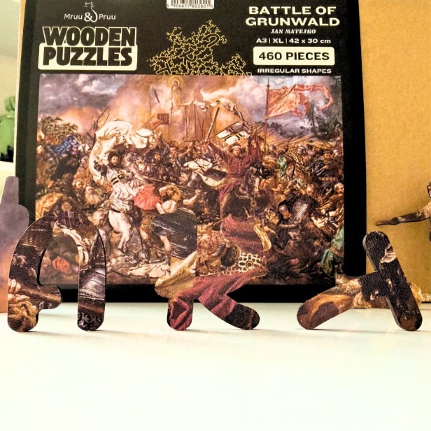 Battle of Grunwald jigsaw puzzle, wooden jigsaw puzzle depicting the Battle of Grunwald, Jan Matejko jigsaw puzzle
