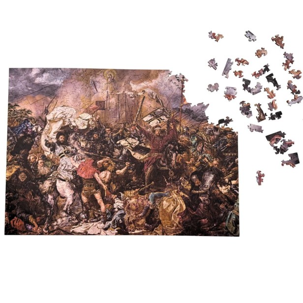 Battle of Grunwald jigsaw puzzle, wooden jigsaw puzzle depicting the Battle of Grunwald, Jan Matejko jigsaw puzzle
