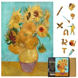 ART Wooden Sunflowers Jigsaw Puzzle