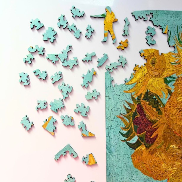 sunflower jigsaw puzzles, Van Gogh wooden jigsaw puzzles, painting jigsaw puzzles
