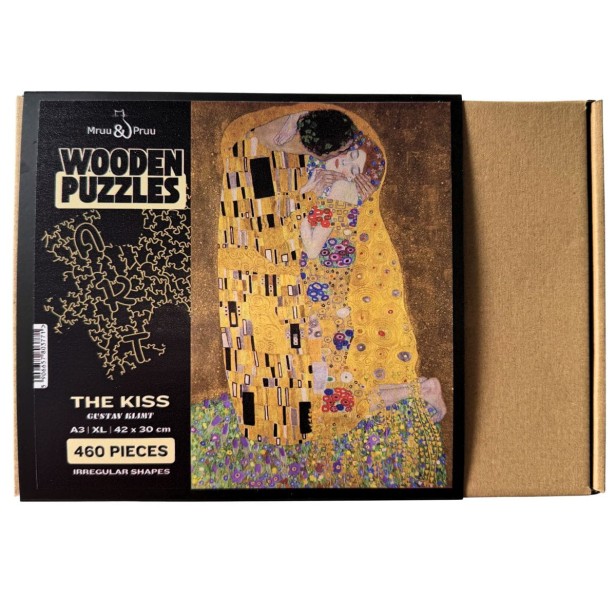 Gustav Klimt jigsaw puzzle, wooden jigsaw puzzle of *The Kiss*