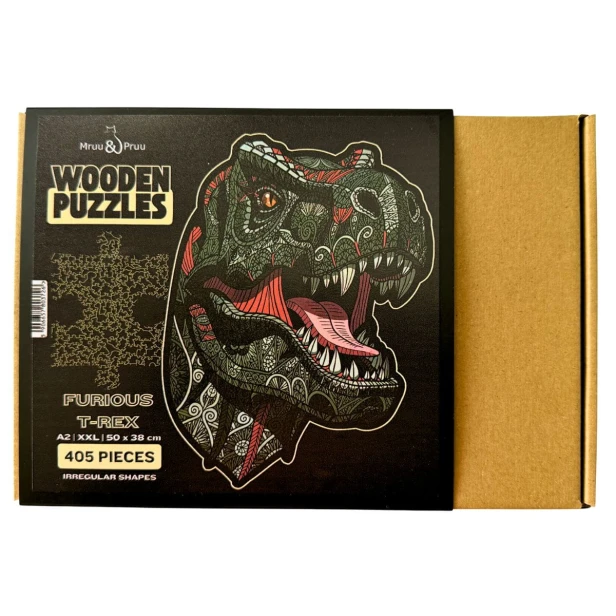 dinosaur jigsaw puzzles, T-Rex jigsaw puzzles, Tyrannosaurus jigsaw puzzles, wooden jigsaw puzzles with irregular shapes