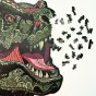 dinosaur jigsaw puzzles, T-Rex jigsaw puzzles, Tyrannosaurus jigsaw puzzles, wooden jigsaw puzzles with irregular shapes