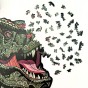 dinosaur jigsaw puzzles, T-Rex jigsaw puzzles, Tyrannosaurus jigsaw puzzles, wooden jigsaw puzzles with irregular shapes