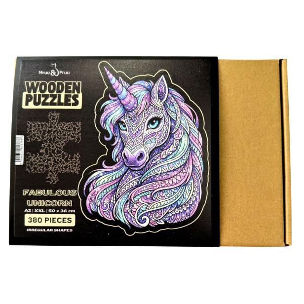 wooden jigsaw puzzle featuring a colourful unicorn, unicorn jigsaw puzzle