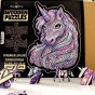 wooden jigsaw puzzle featuring a colourful unicorn, unicorn jigsaw puzzle