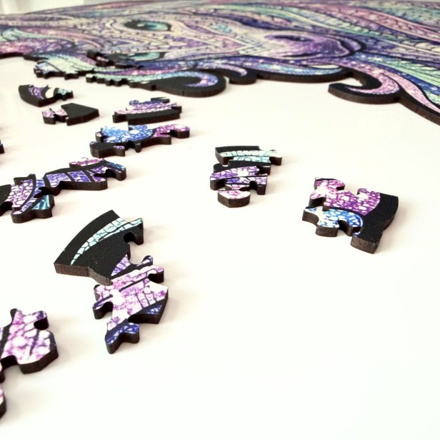 wooden jigsaw puzzle featuring a colourful unicorn, unicorn jigsaw puzzle