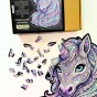 wooden jigsaw puzzle featuring a colourful unicorn, unicorn jigsaw puzzle