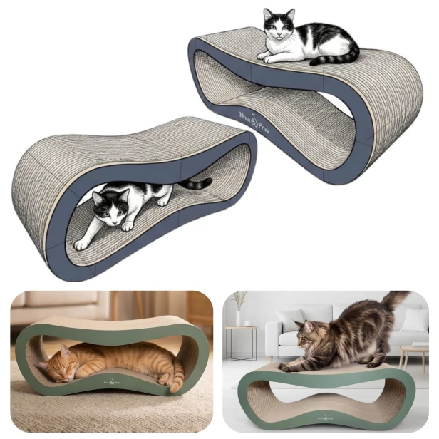 mega drapak dla kota, drapak tekturowy , drapak zielony dla kota, drapak kartonowy dla kota , wymiary drapaka 78 x 28 x 25 cm , zielony drapak dla kota premium , drapak premium