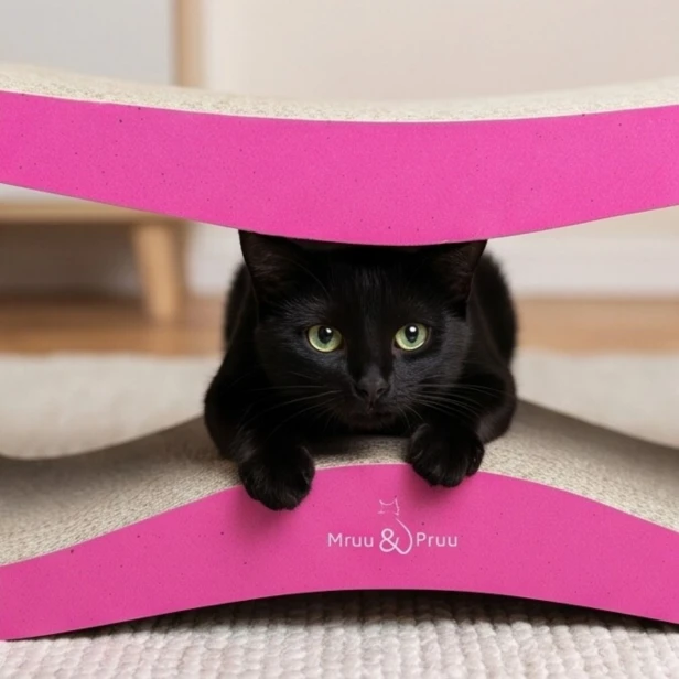 mega drapak dla kota, drapak tekturowy , drapak różowy dla kota, drapak kartonowy dla kota , wymiary drapaka 78 x 28 x 25 cm , różowy drapak dla kota premium , drapak premium