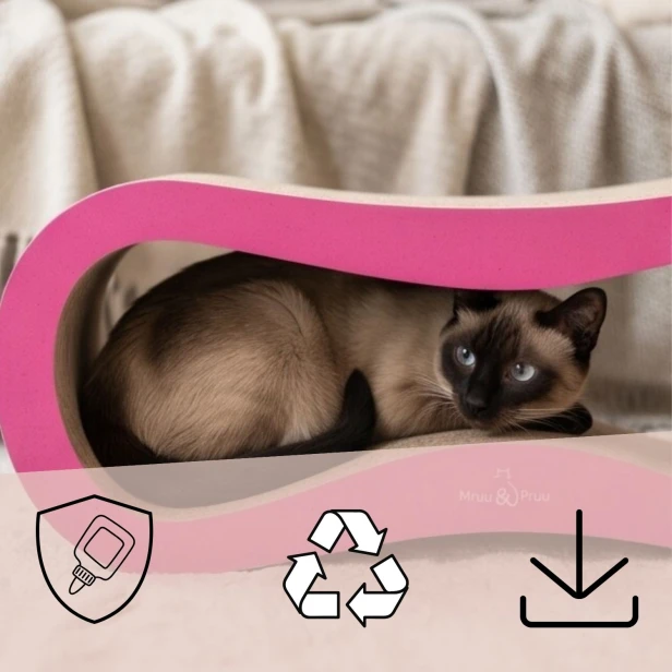mega drapak dla kota, drapak tekturowy , drapak różowy dla kota, drapak kartonowy dla kota , wymiary drapaka 78 x 28 x 25 cm , różowy drapak dla kota premium , drapak premium