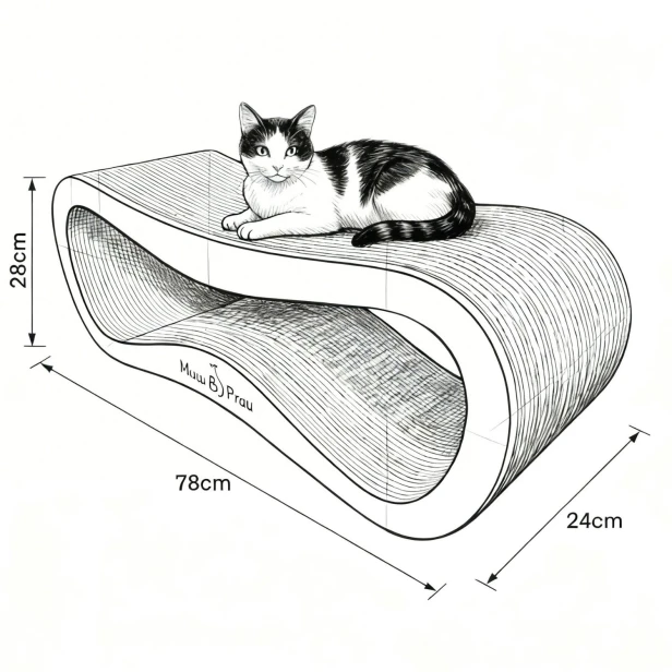 mega drapak dla kota, drapak tekturowy , drapak niebieski dla kota, drapak kartonowy dla kota , wymiary drapaka 78 x 28 x 24 cm , różowy drapak dla kota premium , drapak premium