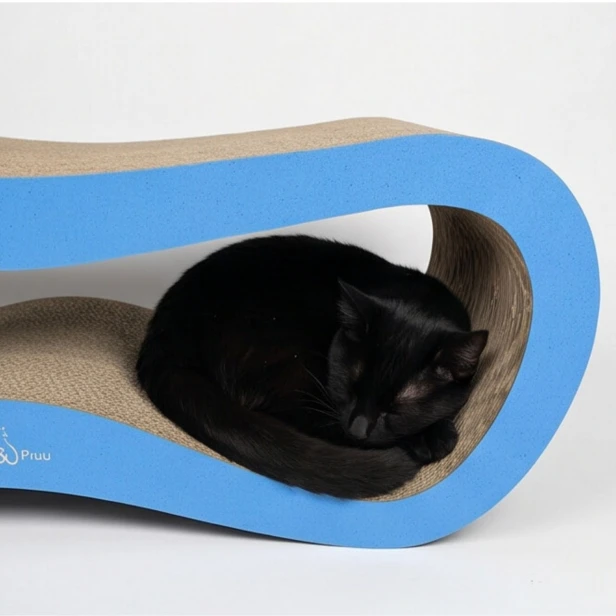 mega drapak dla kota, drapak tekturowy , drapak niebieski dla kota, drapak kartonowy dla kota , wymiary drapaka 78 x 28 x 24 cm , różowy drapak dla kota premium , drapak premium