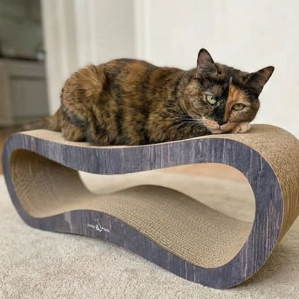 mega drapak dla kota, drapak tekturowy , drapak drewniany dla kota, drapak kartonowy dla kota , wymiary drapaka 78 x 28 x 24 cm , brązowy drapak dla kota premium , drapak premium