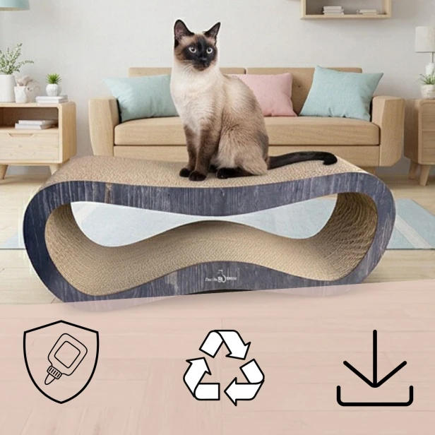 mega drapak dla kota, drapak tekturowy , drapak drewniany dla kota, drapak kartonowy dla kota , wymiary drapaka 78 x 28 x 24 cm , brązowy drapak dla kota premium , drapak premium