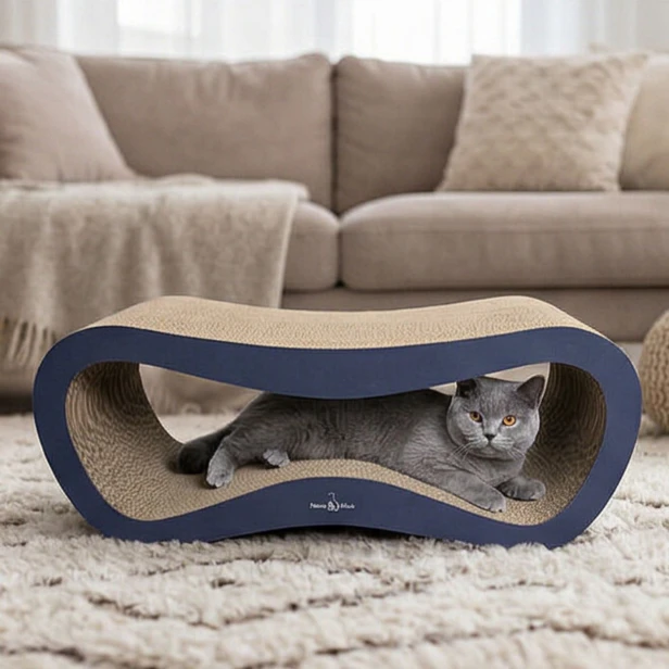 mega drapak dla kota, drapak tekturowy , drapak czarny dla kota, drapak kartonowy dla kota , wymiary drapaka 78 x 28 x 24 cm , czarny drapak dla kota premium , drapak premium