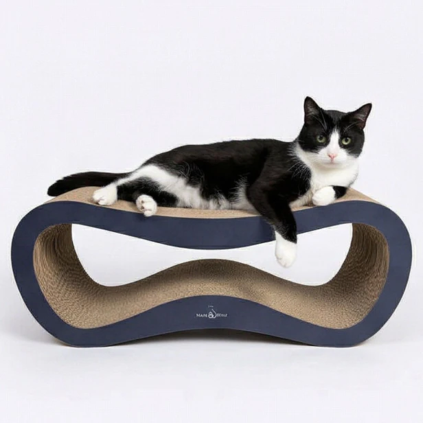 mega drapak dla kota, drapak tekturowy , drapak czarny dla kota, drapak kartonowy dla kota , wymiary drapaka 78 x 28 x 24 cm , czarny drapak dla kota premium , drapak premium