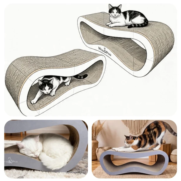 mega drapak dla kota, drapak szary dla kota, drapak kartonowy dla kota szary, wymiary drapaka 78 x 28 x 24 cm , szary drapak dla kota premium , drapak premium szary