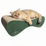 Large cat scratching post MIMI 70x23x24 cm GREEN