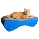 Large cat scratching post MIMI 70x23x24 cm Blue