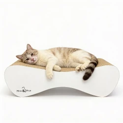 Large cat scratching post MIMI 70x23x24 cm WHITE MELANGE