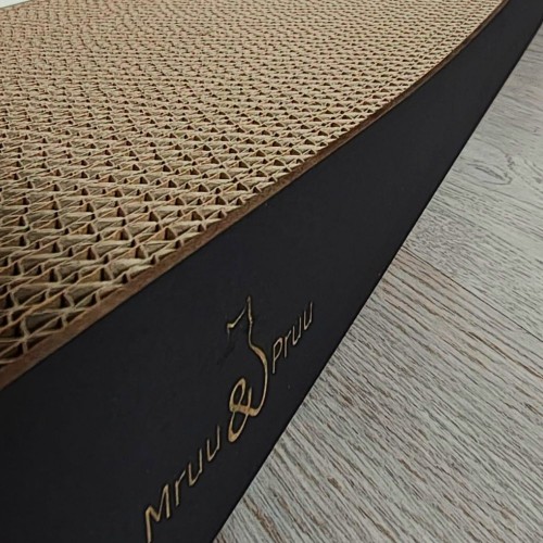 drapak dla kota tekturowy prosty, tani drapak dla kota sigma, niski drapak dla kota sigma, czarny drapak dla kota sigma, mruupruu, mrupru