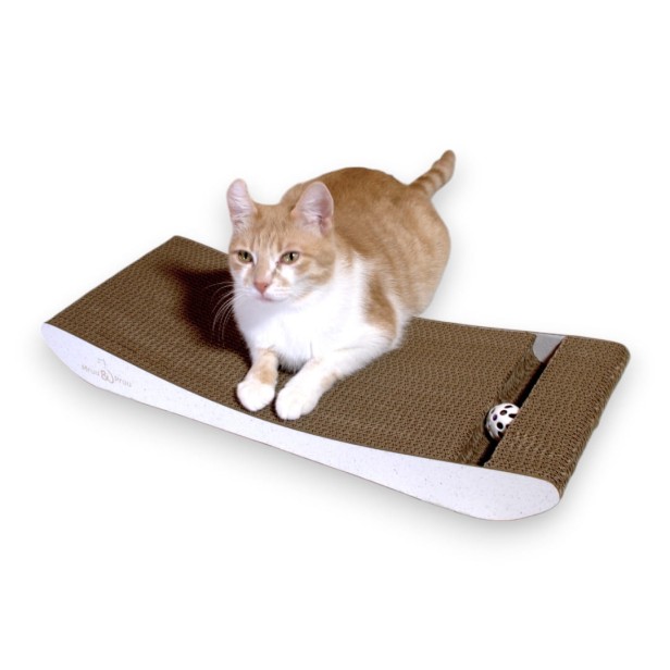 PREMIUM white cardboard cat scratcher, premium cat scratcher, eco-friendly cat scratcher, white cat scratcher , cat scratcher
