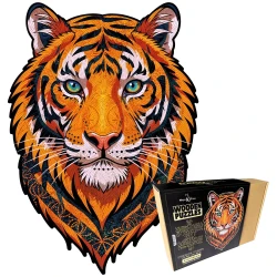 Puzzle Drewniane Dziki Tygrys