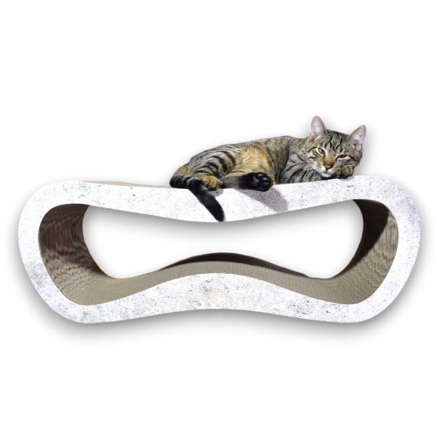 mega drapak dla kota, drapak tekturowy , drapak szary dla kota, drapak kartonowy dla kota , wymiary drapaka 78 x 28 x 25 cm , szary drapak dla kota premium , drapak premium