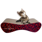 Large cat scratching post MIMI 70x23x24 cm BLACK in HEARTS