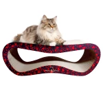 Cat scratching post LEON mega 78x28x24 cm BLACK in HEARTS