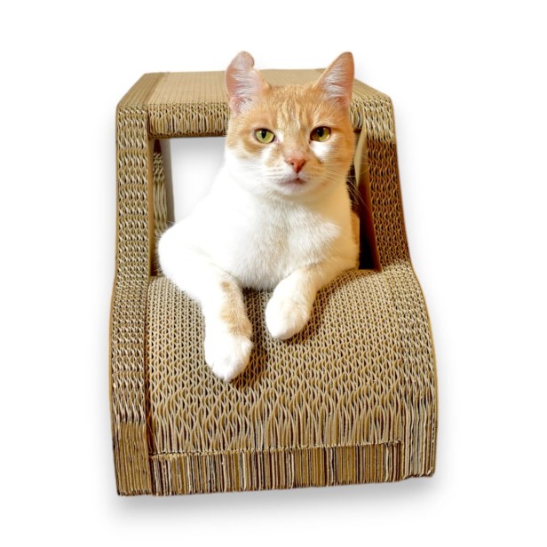 car Safari cardboard scratcher 60x36x29 cm , cardboard scratcher , MruuPruu , Cat scratcher