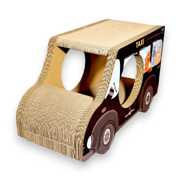 AUTO Black Taxi cardboard scratching post 60x36x29 cm , cardboard scratching post , MruuPruu , cat scratching post